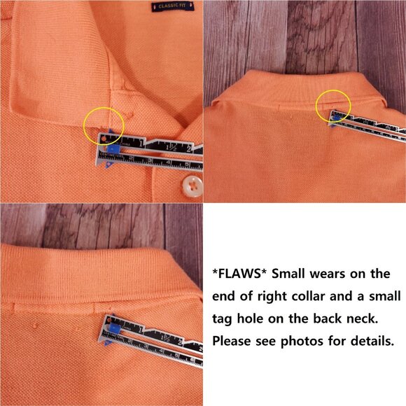 *FLAWS* Polo Ralph Lauren Classic Fit Mens Size Medium Big Pony #3 SS Polo Shirt - Picture 2 of 15